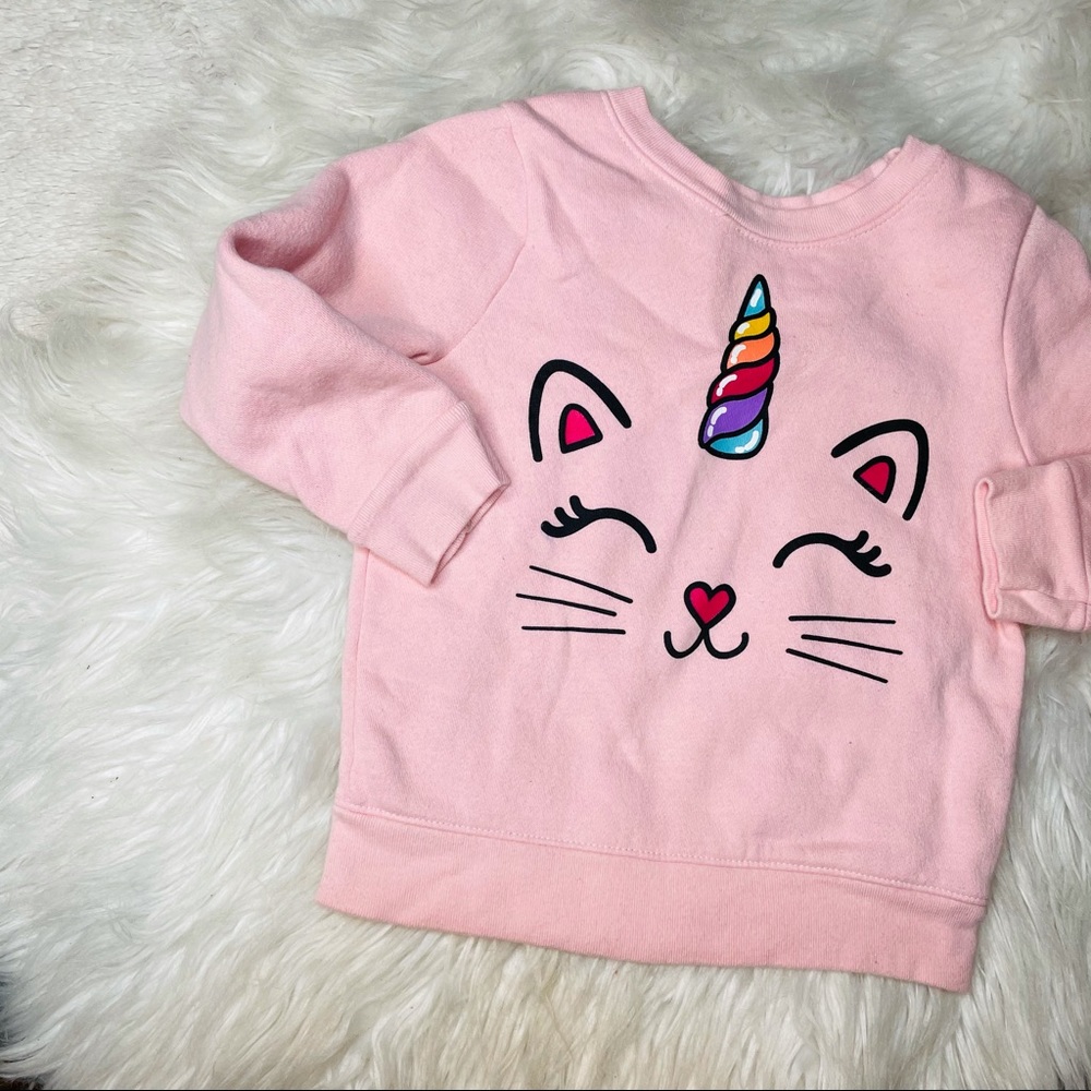 🦄SALE 5 for $25 • Cat Unicorn Pink Girls Sweater